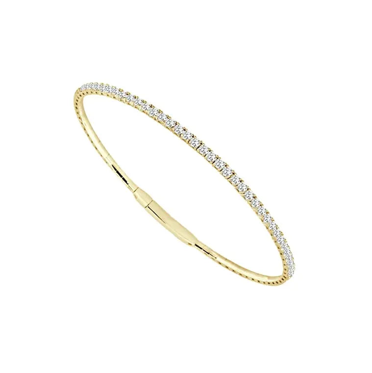 Half Eternity Flexible Diamond Bangle - 1.0 carat Princess Jewelry Shop