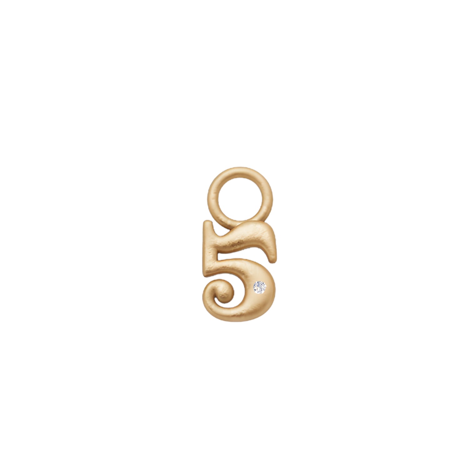 Mini Diamond Number Charm by Alessa Rocks
