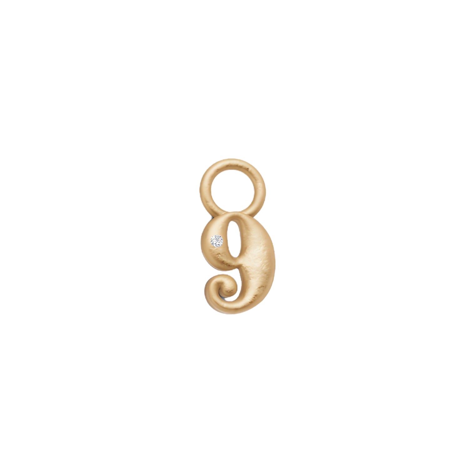 Mini Diamond Number Charm by Alessa Rocks