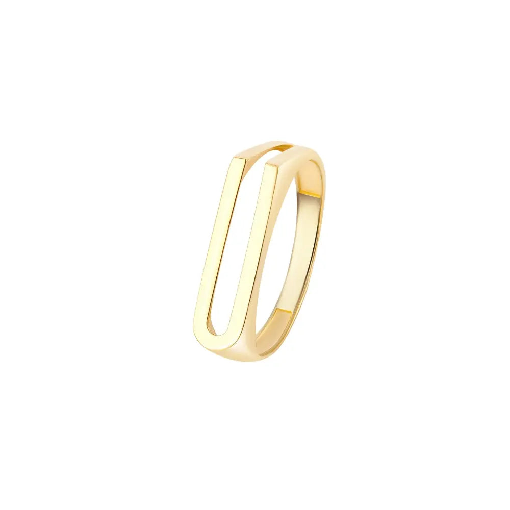 Yellow Gold Letter Ring Princess Jewelry Shop