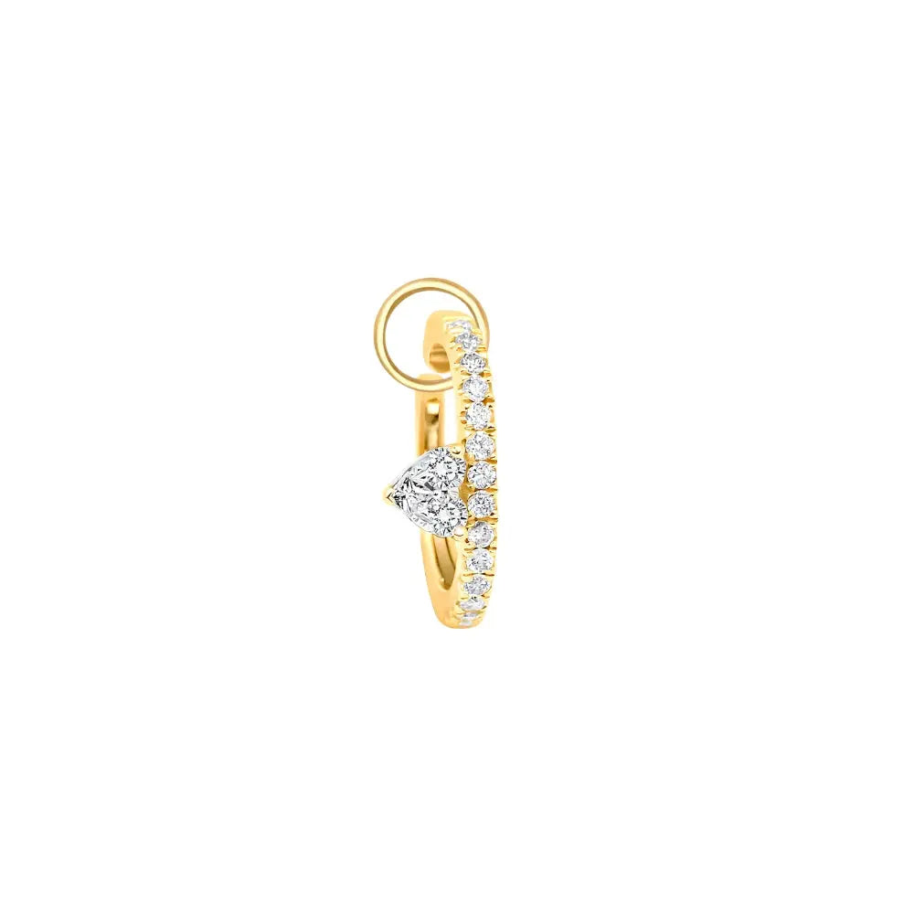 C10337CDIS8Y TRIANGLE DIA EARCLIP D0.23 18KY Princess Jewelry Shop