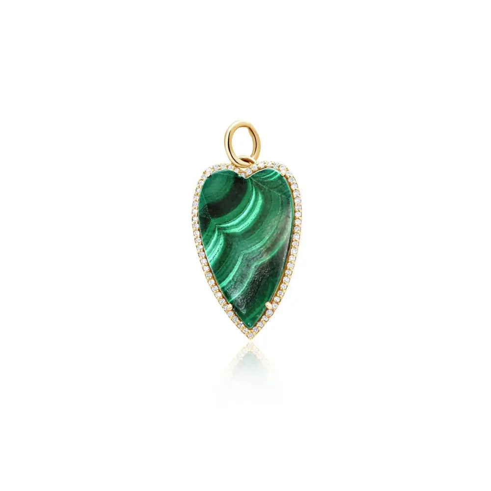 MALAC DIA HEART PEND 14KY D0.1 20MM Princess Jewelry Shop