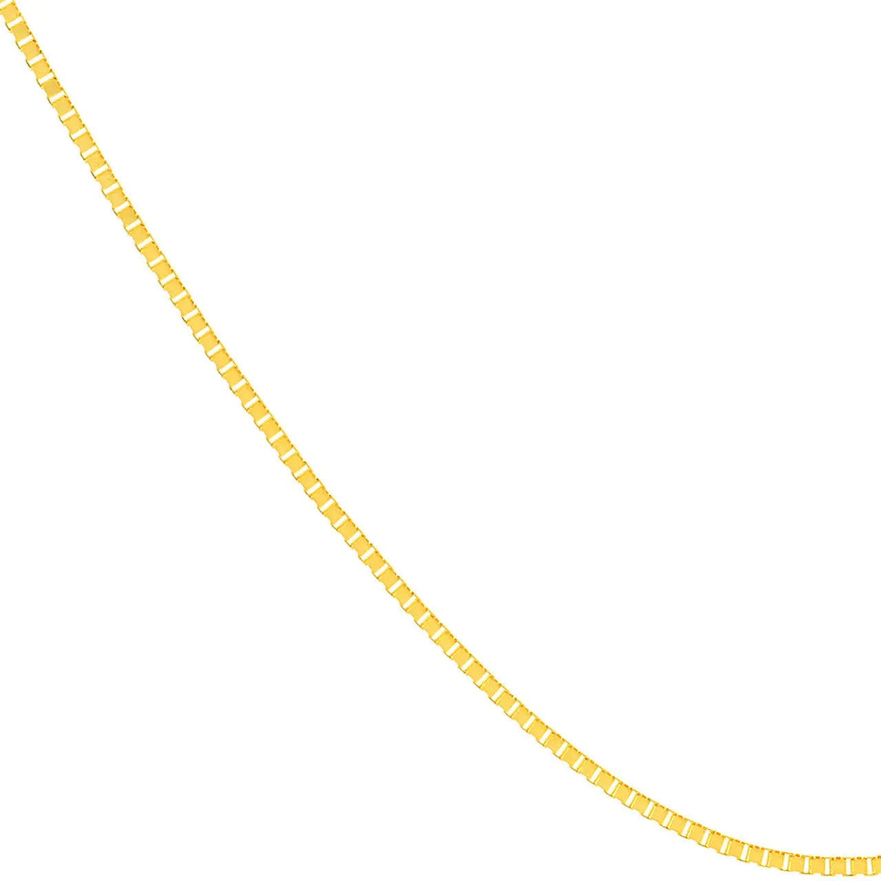 14K gold box chain with silicone slider adjustable length