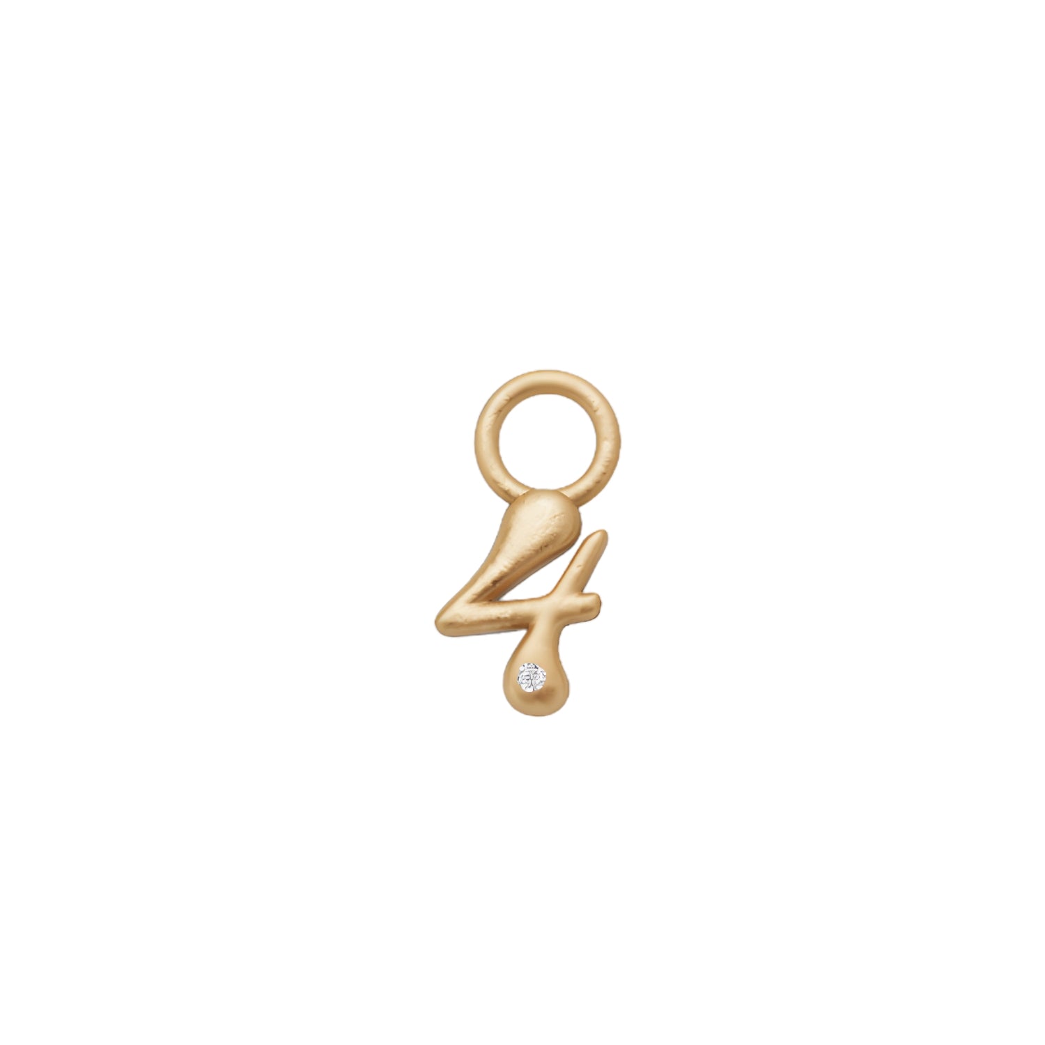 Mini Diamond Number Charm by Alessa Rocks