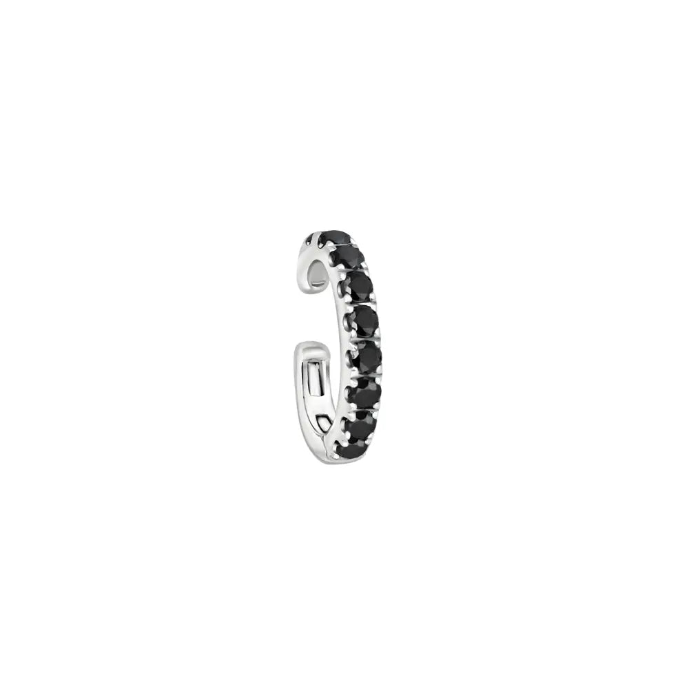 18K gold ear cuff with nine round brilliant diamonds