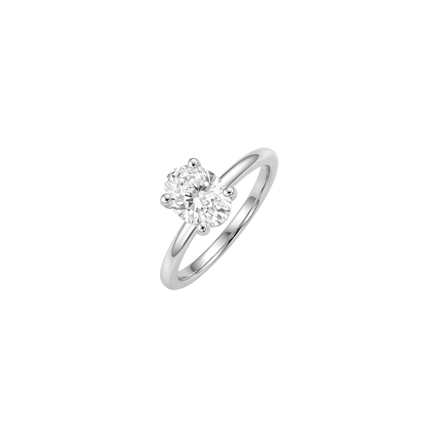 Oval Diamond Pinky Ring