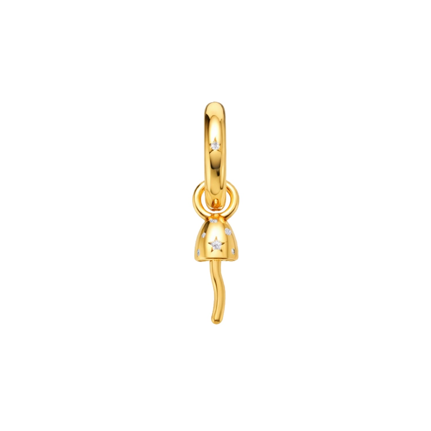 Tiny Mushroom Black Diamond Charm by Alessa Rocks