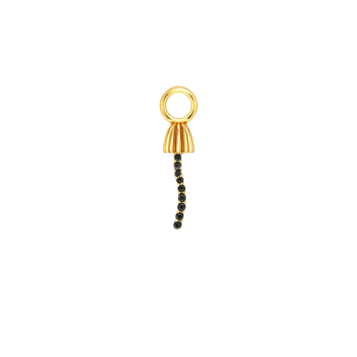 Tiny Mycena Black Charm by Alessa Rocks