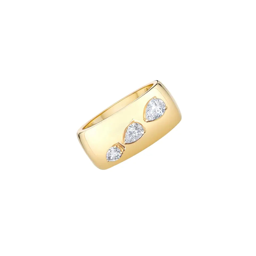   TRIPLE PEAR DIA RING  D0.58 18KY Princess Jewelry Shop