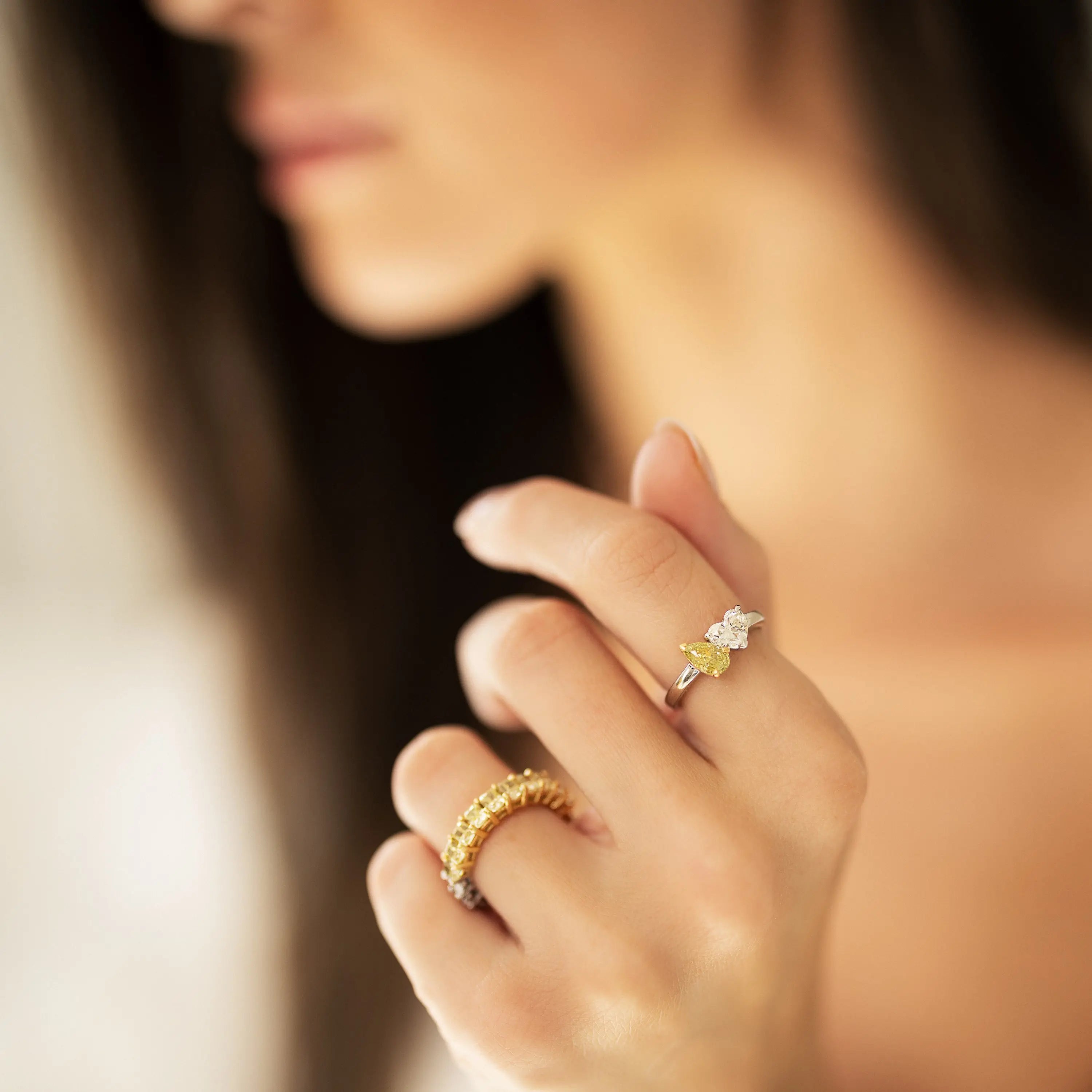 White & Yellow Gold Two-Tone Diamond Eternity Ring
